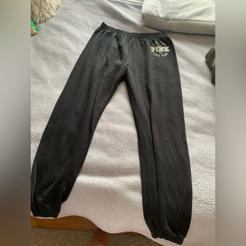 PINK sweatpants in black